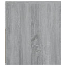 sengeborde med LED-lys 2 stk. 60x35x40 cm grå sonoma-eg