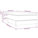 kontinentalseng med madras 90x190 cm stof sort