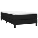 kontinentalseng med madras 90x200 cm stof sort