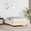 kontinentalseng med madras 90x200 cm stof cremefarvet