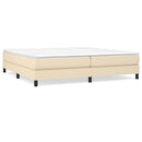 kontinentalseng med madras 200x200 cm stof cremefarvet