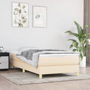 kontinentalseng med madras 80x200 cm stof cremefarvet