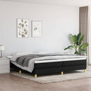 kontinentalseng med madras 200x200 cm stof sort