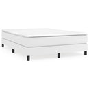 kontinentalseng med madras 140x200 cm kunstlæder hvid