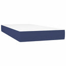 kontinentalseng med madras 100x200 cm stof blå