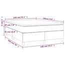 kontinentalseng med madras 140x190 cm stof sort