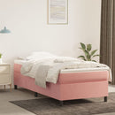 kontinentalseng med madras 90x190 cm fløjl pink