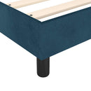 kontinentalseng med madras 90x200 cm fløjl mørkeblå