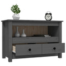 tv-bord 79x35x52 cm massivt fyrretræ grå