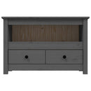 tv-bord 79x35x52 cm massivt fyrretræ grå