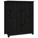 skænk 83x41,5x100 cm massivt fyrretræ sort