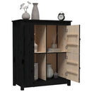 skænk 83x41,5x100 cm massivt fyrretræ sort