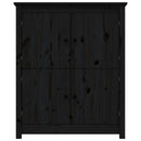 skænk 83x41,5x100 cm massivt fyrretræ sort