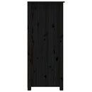 skænk 83x41,5x100 cm massivt fyrretræ sort