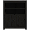 skænk 83x41,5x100 cm massivt fyrretræ sort