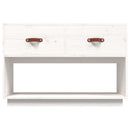 tv-bord 90x40x60 cm massivt fyrretræ hvid