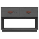 tv-bord 90x40x60 cm massivt fyrretræ grå