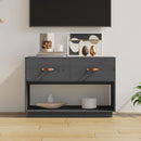 tv-bord 90x40x60 cm massivt fyrretræ grå