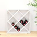 vinreol 62x25x62 cm massivt fyrretræ hvid