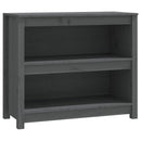 bogreol 80x35x68 cm massivt fyrretræ grå