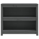 bogreol 80x35x68 cm massivt fyrretræ grå
