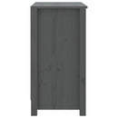 bogreol 80x35x68 cm massivt fyrretræ grå