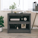 bogreol 80x35x68 cm massivt fyrretræ grå