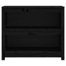 bogreol 80x35x68 cm massivt fyrretræ sort