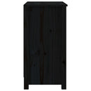 bogreol 80x35x68 cm massivt fyrretræ sort