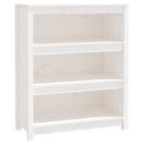 bogreol 80x35x97 cm massivt fyrretræ hvid