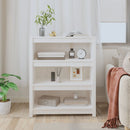 bogreol 80x35x97 cm massivt fyrretræ hvid