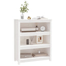 bogreol 80x35x97 cm massivt fyrretræ hvid