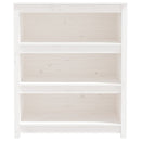 bogreol 80x35x97 cm massivt fyrretræ hvid