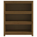 bogreol 80x35x97 cm massivt fyrretræ gyldenbrun