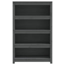 bogreol 80x35x126 cm massivt fyrretræ grå