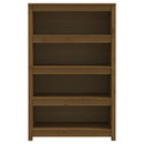 bogreol 80x35x126 cm massivt fyrretræ gyldenbrun