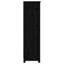 bogreol 80x35x126 cm massivt fyrretræ sort