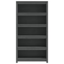 bogreol 80x35x154 cm massivt fyrretræ grå
