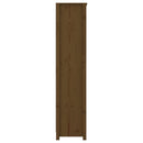 bogreol 80x35x154 cm massivt fyrretræ gyldenbrun