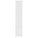 bogreol 80x35x183 cm massivt fyrretræ hvid