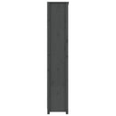 bogreol 80x35x183 cm massivt fyrretræ grå