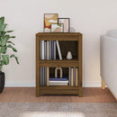 bogreol 50x35x68 cm massivt fyrretræ gyldenbrun