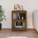 bogreol 50x35x68 cm massivt fyrretræ gyldenbrun