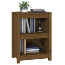 bogreol 50x35x68 cm massivt fyrretræ gyldenbrun