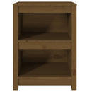 bogreol 50x35x68 cm massivt fyrretræ gyldenbrun