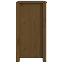 bogreol 50x35x68 cm massivt fyrretræ gyldenbrun
