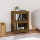 bogreol 50x35x68 cm massivt fyrretræ gyldenbrun