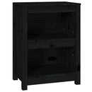 bogreol 50x35x68 cm massivt fyrretræ sort