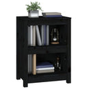 bogreol 50x35x68 cm massivt fyrretræ sort