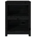 bogreol 50x35x68 cm massivt fyrretræ sort